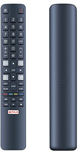 TCNOUMT Telecomando di ricambio per TV TCL, compatibile con telecomando Thomson RC802N CRC802N YNI1 43P615 43P715 50P715 50P20US 55P20US 60P20US 65P20US 55X4US, nero