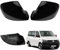 1 Paar Auto Spiegelkappen Ersatz für VW T5/T6/Transporter Caravelle 2010-2019, Außenspiegelkappe Rückspiegelkappe Abdeckungen, Außenspiegelgehäuse glänzend Außenspiegel-Abdeckkappen (Schwarz)