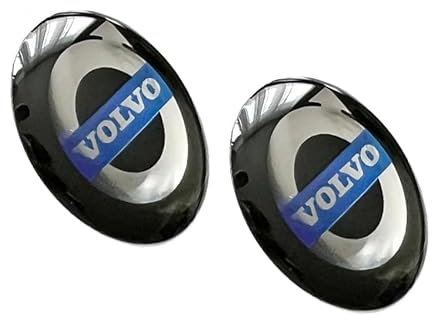 2 Stück Aufkleber mit Logo 14mm Diameter. Passend fürVolvo-Auto Kfz. Für Schlüssel Key Fernbedienung usw. Sticker mit Emblem (14mm Vol. 2St.)