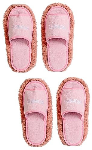 DOITOOL 2 Pairs Slippers Anti-slip Mop Shoes Mop Socks Pantumblas De Mujer Wood Floor Mop Dust Mop Microwave Cleaner Lady Washable Mop Slipper Floor Cleaning Tools Cartoon Detergent Miss