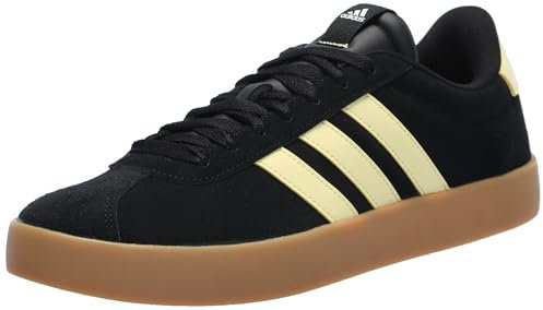 adidas Vl Court 3.0 Damen-Sneaker, Schwarz/Crew-Gelb/Weiß, 10.5