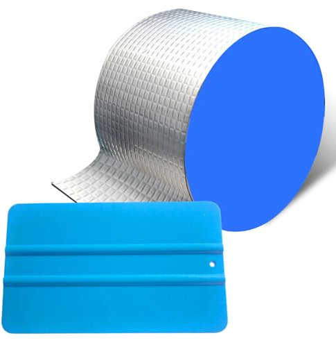 Wasserdichtes Butylband 10cm x 3m Aluminium Klebeband Bitumenband Selbstklebend Dichtungsband für Dachleckage Reparatur Oberflächenrisse Wasserrohr