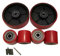 ACCL Roue pour transpalette Ensemble Complet PU 2 Roues directrices 180x 50mm, 4 Rouleaux de Chargement Avant 80 x 60 mm roulement-6204 alésage 20mm Galets De Transpalette Capacité 3000kg