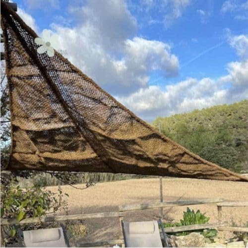 World PLANTIL Vela sombreo Fibra de Coco/Toldo Vela/Tela de sombro/Malla de sombreo/Jardin/Patio/terrasa /100% Naturales y ecológicas/ 60% de Sombra (Triangular 3.5x3.5x3.5m)