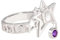 gangdiude-eu Anime Ring JOJO’S Bizarre Adventure Ring Stone Ocean Kujo Jotaro Eindruck lila Kristallring für Männer und Frauen