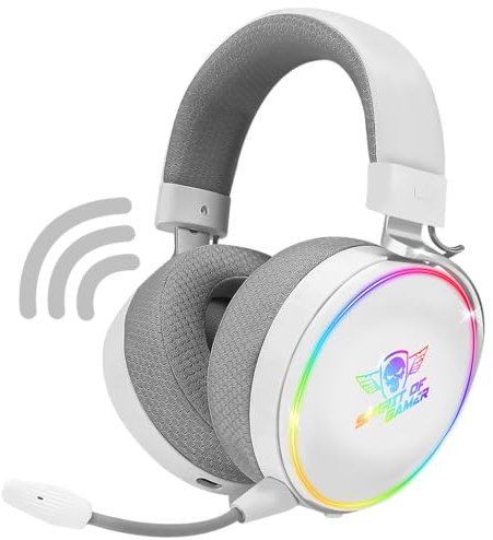 Spirit Of Gamer Xpert H1700 RGB-Gaming-Kopfhörer Wireless BT+ WiFi/Multi-Plattform PC/Switch/Virtual 7.1/Aluminiumstruktur