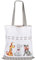 SPOTTED DOG GIFT COMPANY Tote Bag, Wiederverwendbare Einkaufstasche aus Canvas, Tragetasche Damen mit Langen Henkeln, Baumwolle, Faltbar mit Hundemotiv, Geschenke für Hundeliebhaber 38 x 42 cm