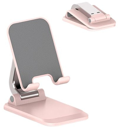 Generico Foldable Phone Holder, Portable Adjustable Desktop Stand, Compact Smartphone and Tablet Bracket for Desk, Travel Friendly Phone Stand for Work, Home, and Office