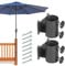 2 Pieces Patio Umbrella Holder, Deck Umbrella Mount, Heavy Duty Patio Umbrella Holder, for Deck Railing Heavy Duty Outdoor Umbrella Clamp(Fits 1.3-2 Umbrella Pole Diameter)