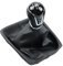 Oxektgb Coche Pomo Palanca Cambios Para Seat Para Leon III 3 MK3 2012 2013 2014 2015 2016 2017 Manual 5/6 Velocidad Palanca Cambios Pomo Cuero Funda Palanca velocidad Coche(5 Speed)
