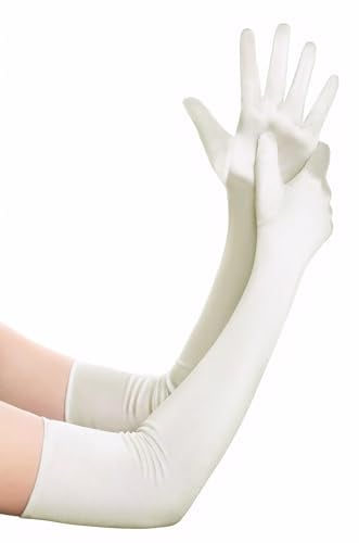 BABEYOND Long Opera Gloves for Women 1920s Elbow Length Satin Gloves | Flapper Accessories, Tea Party, Wedding and Bridal Shower, Prom Evening Wear, Halloween Costume, Stretchy Fit, 21.6 Inch