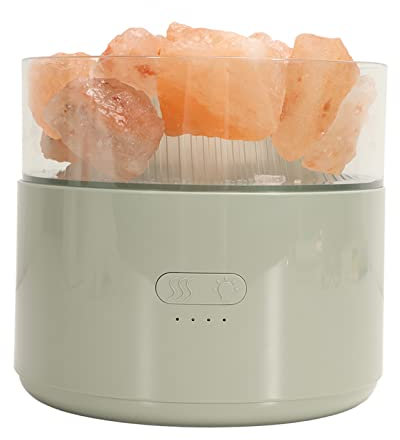 POENVFPO Lighting Humidifier Colorful Crystal Salt Lamp Diffuser (Green)