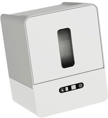 Soporte automático para toallas de papel sin contacto con sensores de movimiento para cocina comercial, baño, gabinete, dispensador automático de toallas de papel alimentado por pilas