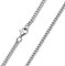 Materia Flache Panzerkette Silber 925 Herren Damen 3mm rhodiniert 60cm K27-60cm