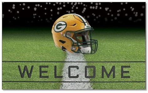FANMATS 19944 Green Bay Packers Crumb Gummi-Fußmatte für den Außenbereich, 45,7 cm. x 76,2 cm