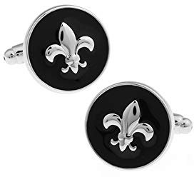 Label-Cravate Boutons de manchette fleur de lys