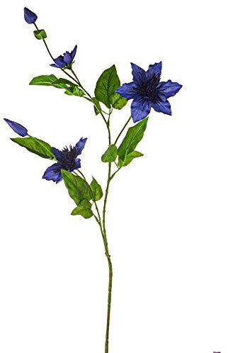 FloristryWarehouse Clematis Spray Artificial Silk 79cm Dark Blue