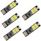 Yizhet 5 Piezas Mini USB LED Luz Chip Tarjeta de Bolsillo Bombilla Tipo Llavero Regulador Táctil Ajustable (Blanco Frio)