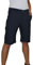 icecoolfashion Womens Stretch Shorts with Pockets Above Knee Length Straight Leg Bermudas with Turn Up Cuffs Navy Blue 8-22 (18)