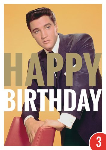 modern times -3er Set Postkarte ELVIS RESLEY - Motiv: ELVIS PRESLEY HAPPY BIRTHDAY COLOR, Anlass: International Geburtstag, Künstler/Verlag 2018 ABG EPE IP LLC elvis.com, Größe: A6