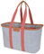 CleverMade Collapsible LUXE Tote, Rose Herringbone - 30L (8 Gal) Structured Tote Bag with Handles and Reinforced Bottom - Reusable Grocery Bag, Shopping Bag, Utility Tote Bag