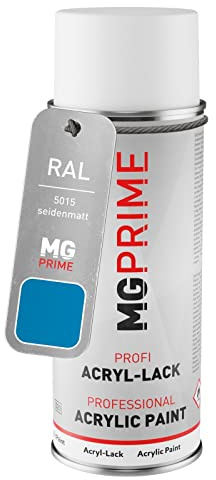MG PRIME RAL 5015 Himmelblau/Sky blue seidenmatt Acryl-Lack Spraydose | Sprühdose 400 ml, schnelltrocknend