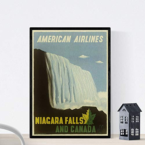 Nacnic Vintage Poster Vintage Poster Amerika. Niagarafälle. A3 Größe