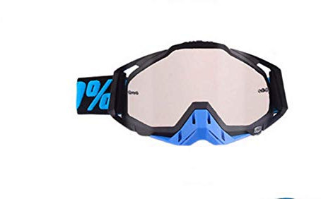 Carolilly Motocross Brille Motorrad Skibrille Snowboardbrille Herren und Damenbrille mit Anti Beschlag winddicht staubdicht Isolierung (D, Durchschnittsgröße)