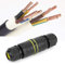 IP68 Waterproof Junction Box, 2 PCS Outdoor 3 Pin Electrical Junction Box Electric Sleeve Coupler Wire Connectors Electrical Cable Connectors for Network Communication Lighting