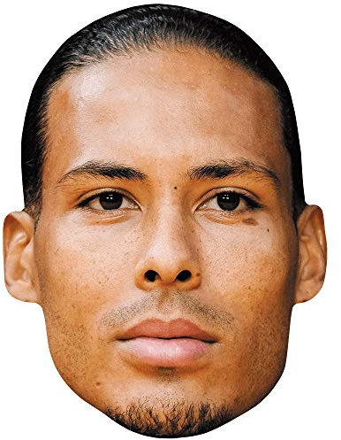 Virgil Van Dijk (Stubble) Celebrity Mask, Flat Card Face, Fancy Dress Mask