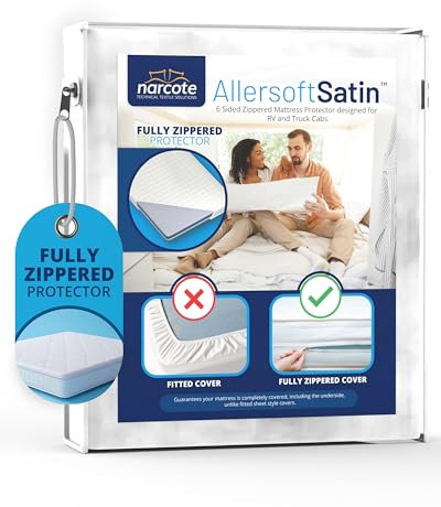 6-seitiger Matratzenschoner mit Reißverschluss für Wohnmobil, Pollen, Flüssigkeiten und mehr. Oeko-Tex-zertifiziert