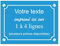Placa decorativa de aluminio personalizada para interior y exterior 30x20cm Azul claro