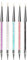 Jsdoin 5 pcs Nail Art Brushes, Nail Dotting Tool, Nail Art Pens, Drill Drawing Nails Brush Pen for Nail Art Tools