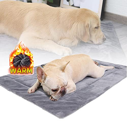 Selbstheizende Decke für Katzen Hunde, Wärme Hundematte Waschebar, Selbstheizende wärmematte für haustiere, Selbstwärmende Katzendecke Hundedecke, Thermodecke Winter Wärmedecke Katzen Hunde,110x70 cm