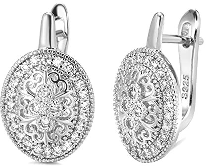 Bysonglezai Ohrringe Damen Ohrstecker Earrings Classicoval Naturzirkon Trendige Spinell Ohrringe Für Frauen S1