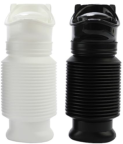 Topcloud Orinal retráctil, paquete de 2 botellas de orina portátiles para inodoro de 750 ml para orinal, orinal de emergencia reutilizable para camping, coche, viajes, atascos de tráfico y colas