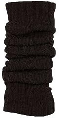 Ateena Stulpen Damen Schwarz, Stulpen Damen Wolle Schwarz, Knöchelwärmer, Beinwärmer Acrylic mit Wolle, Maximaler Wadenumfang – 48 cm, Länge – 60 cm