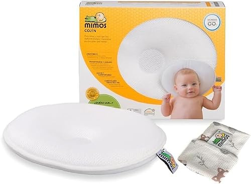MIMOS® Cuscino per neonati | Aiuta a prevenire e curare la plagiocefalia | Prodotto traspirante e soffice | Include una copertura rimovibile in poliestere al 100%. (Fox, M)