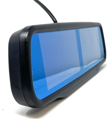 Dolphin Automotive Dual Twin Screen Clip Over Mirror Monitor For Reversing Parking Rear View Cameras
