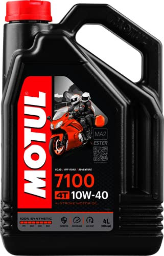 Aceite Lubricante 4T 7100 10W40 4T 4L - Lubricante de Motor 100% Sintético con Ahorro de Combustible + un Exclusivo Libro pdf sobre Motos Escrito por el tudetic Team TUDETIC-PDF-104092