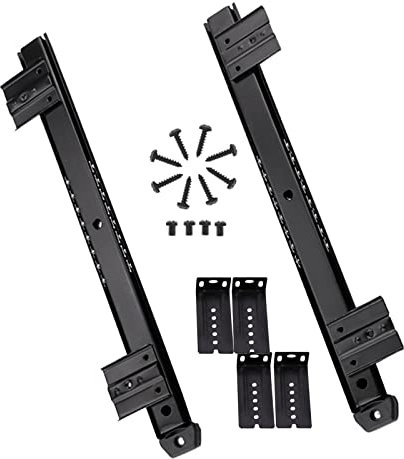 IkErna Runners de Rodamiento de Bolas 2 Piezas, para una Bandeja de Teclado Debajo de un Escritorio, Toboganes de Teclado de Rodamiento/Black