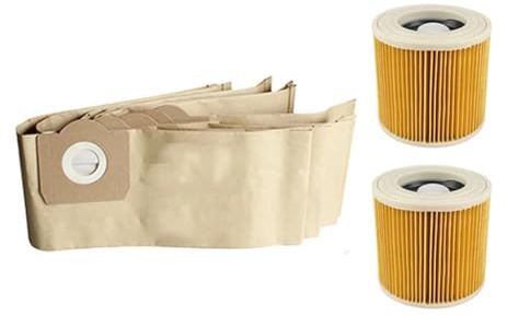TUITA Filtre Hepa De Rechange for Sac À Poussière. Compatible avec Karcher. WD3 Premium WD3200 WD 3300 MV3 Accessoires A2004 A2054 Pièces De Rechange for Aspirateur(7pcs)