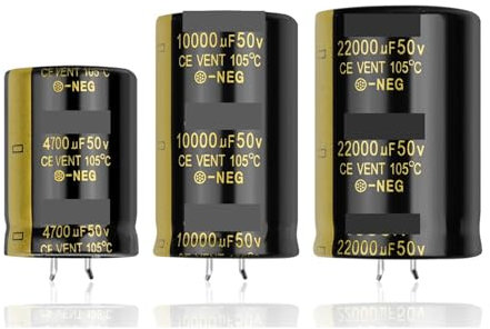 2Pcs Audio Electrolytic Capacitor 50V 4700UF 6800UF 10000UF 15000UF 22000UF For Hifi Amplifier High Frequency Low QWZBEIRUK(50V10000UF 30x50)