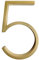 LEFTART 127mm Golden Floating Modern House Number Satin Brass Door Home Address Numbers, For House Digital Outdoor Sign Plates 5 Inch(5)