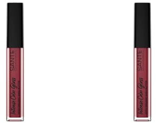 Sante Naturkosmetik Natürlicher Lipgloss mit glänzendem Finish, Mit Sheabutter für gepflegte Lippen, Intense Color Gloss, Nr. 03 Stubborn Plum, 1 x 5,3 ml (Packung mit 2)