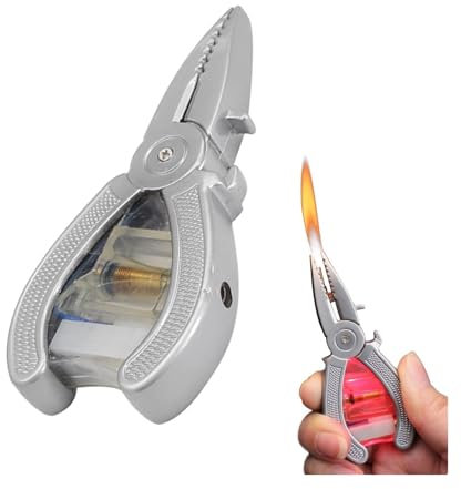 FSDFKPOP Torch lighter, jet flame lighter, windproof design refillable butane lighter, suitable for outdoor, indoor (butane not included)(X2-Pliers)