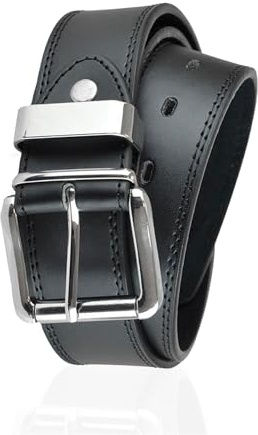 A2Z Mens Leather Belt Double Stitched Alloy Buckle Belt | Durable Leather Lined Belt for Jeans Suits and Casual Wear