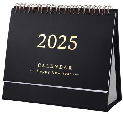 Tischkalender 2025,Tischkalender 2025 Quer,Tischkalender 2024/2025, Kalender 2024 2025, Kalender 2025 Tischkalender, Jahreskalender 2025,Tischkalender für Schule, Büro,Schreibtisch(Schwarz)