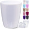 Happyplants ORCHIDEA Clear Orchid Self-Watering Flower Pot Planter With Water Level Indicator Water Reserve And Drainage Holes (White, Ø 15CM - 2L)