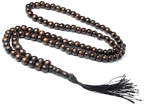 s Tasbih Gebetskette 99 Holz Rosenkranz Misbaha Perlen Islamische Religion Eid, Holz, Kein Edelstein